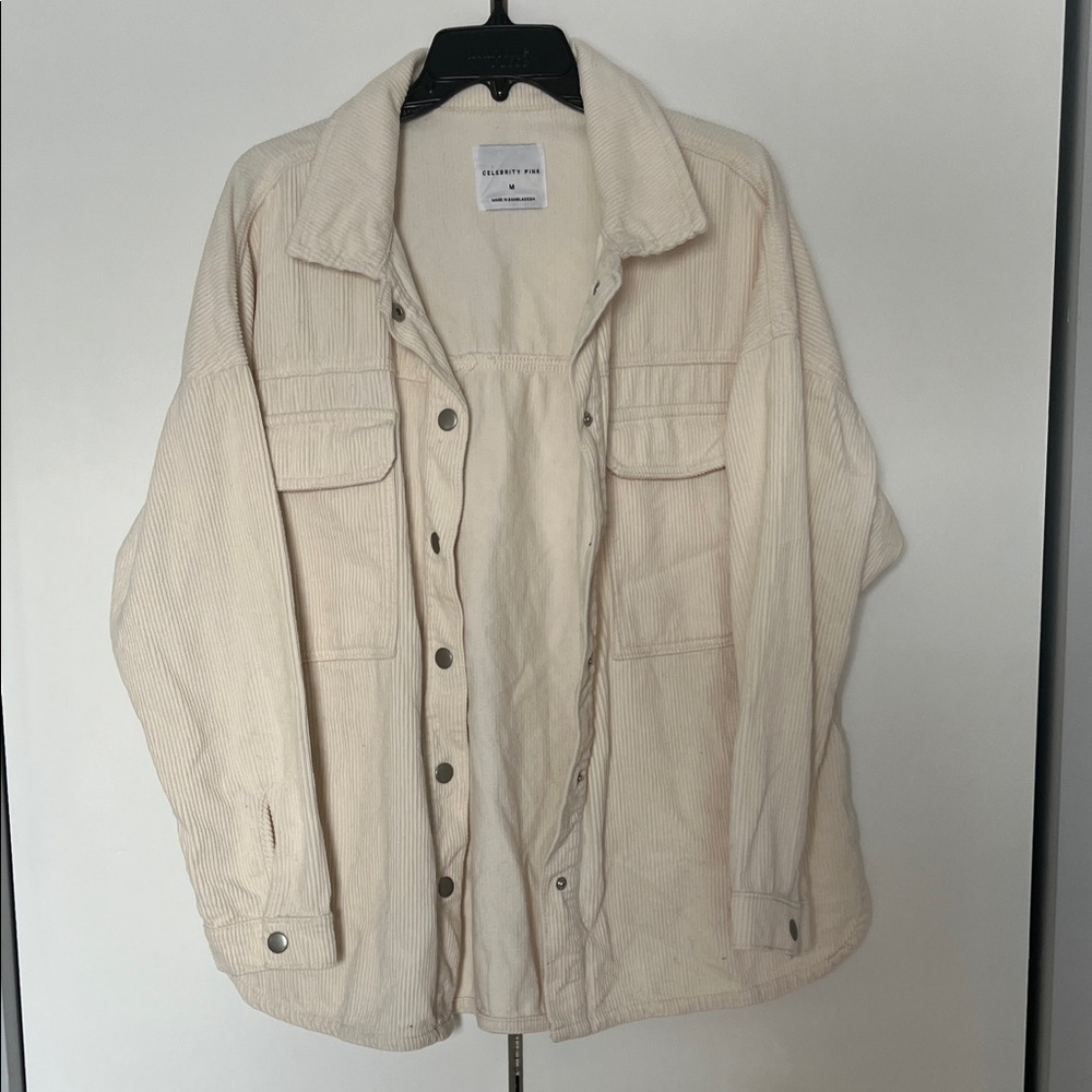 3 for $7 SALE Cream corduroy Utility Jacket